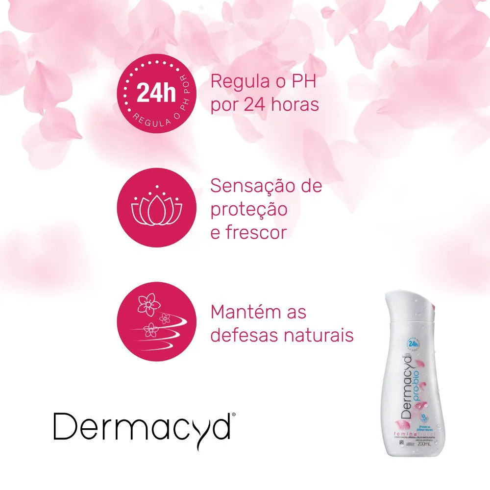 Sabonete Íntimo Dermacid Pro-Bio Femina Floral 200ml — foto 2