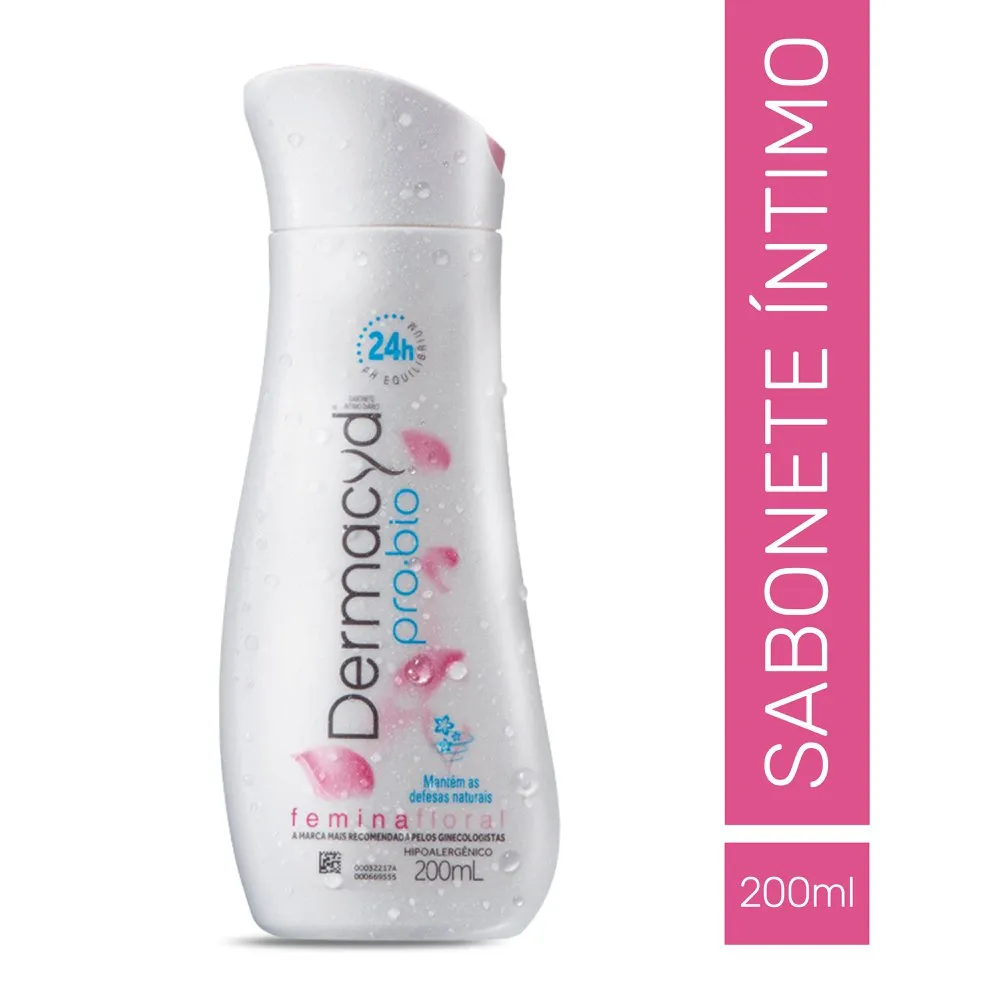 Sabonete Íntimo Dermacid Pro-Bio Femina Floral 200ml