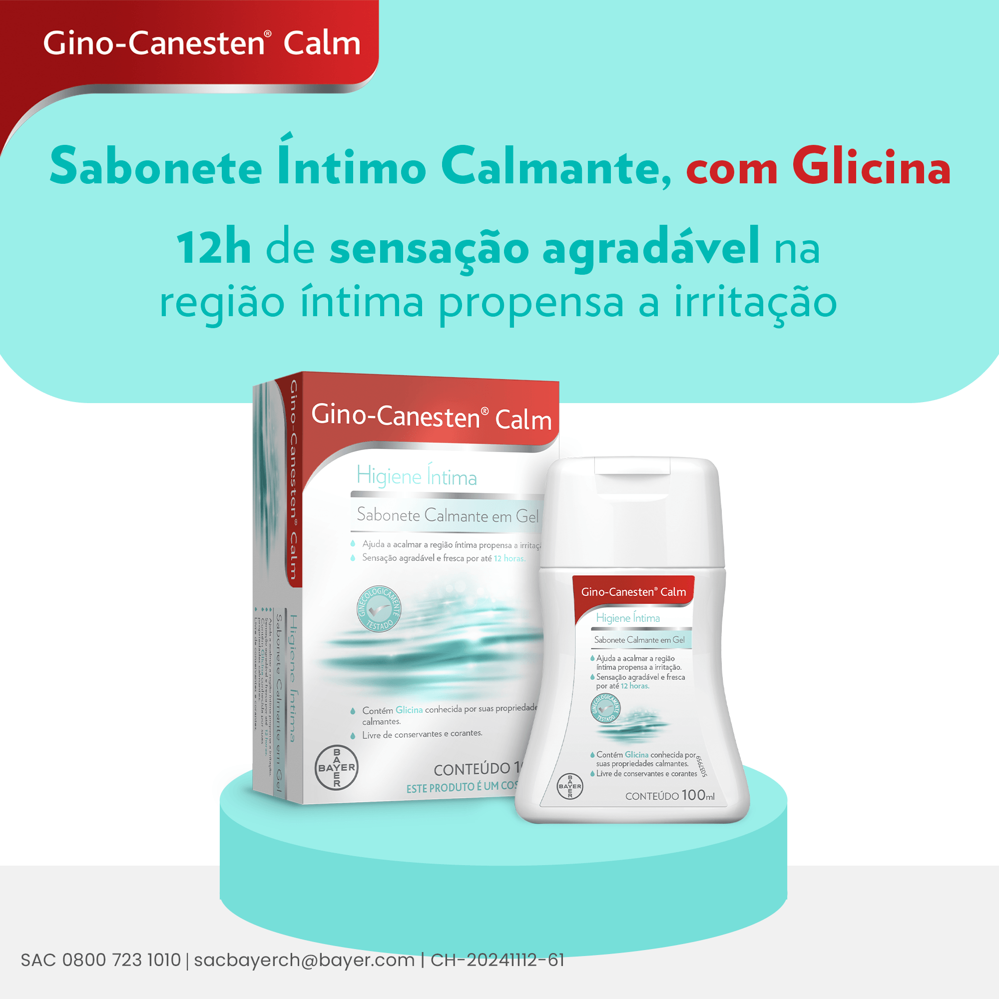 Sabonete Íntimo Gino-Canesten Calm Gel 100ml — foto 5