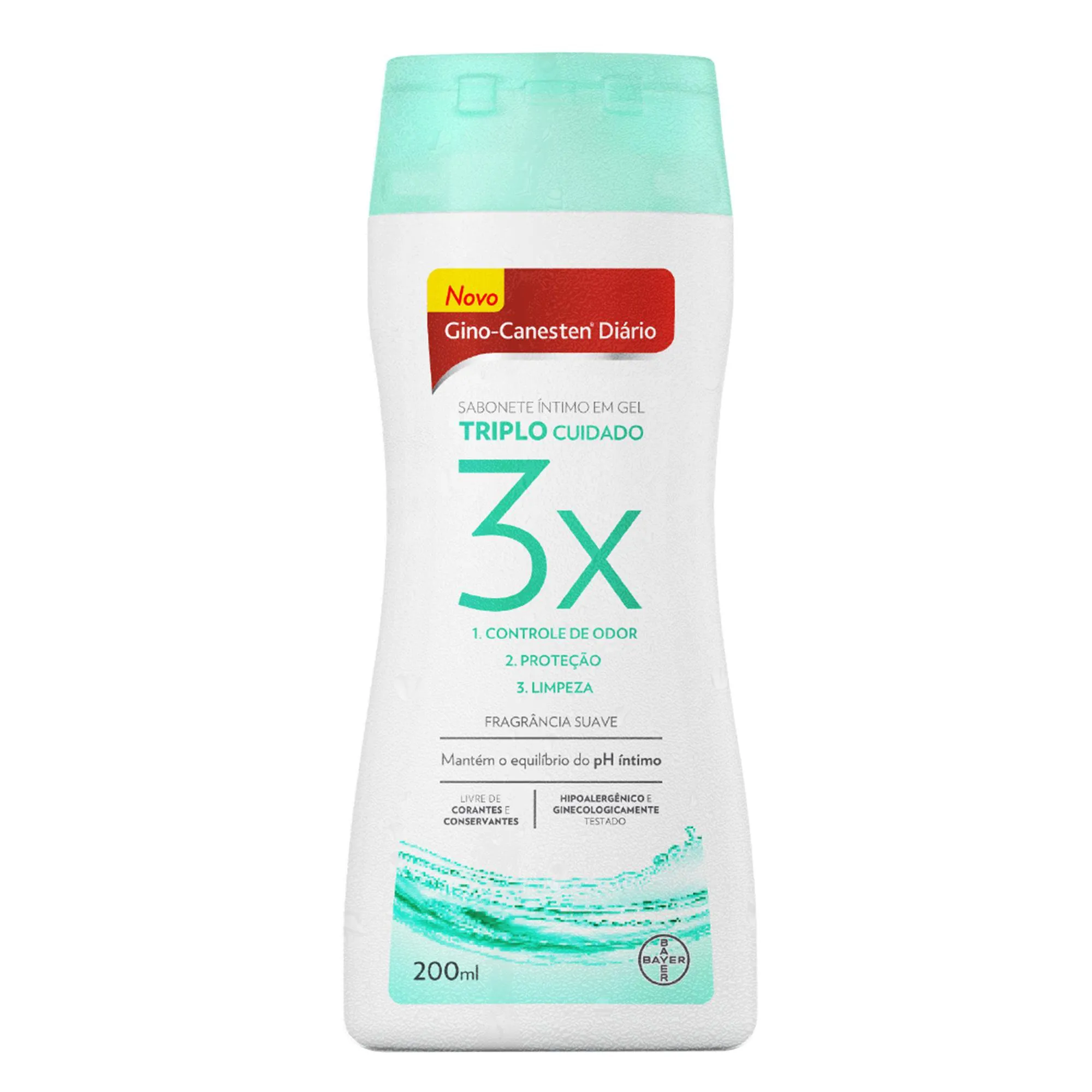 Sabonete Íntimo Gino Canesten Diário Triplo Cuidado Gel 200ml