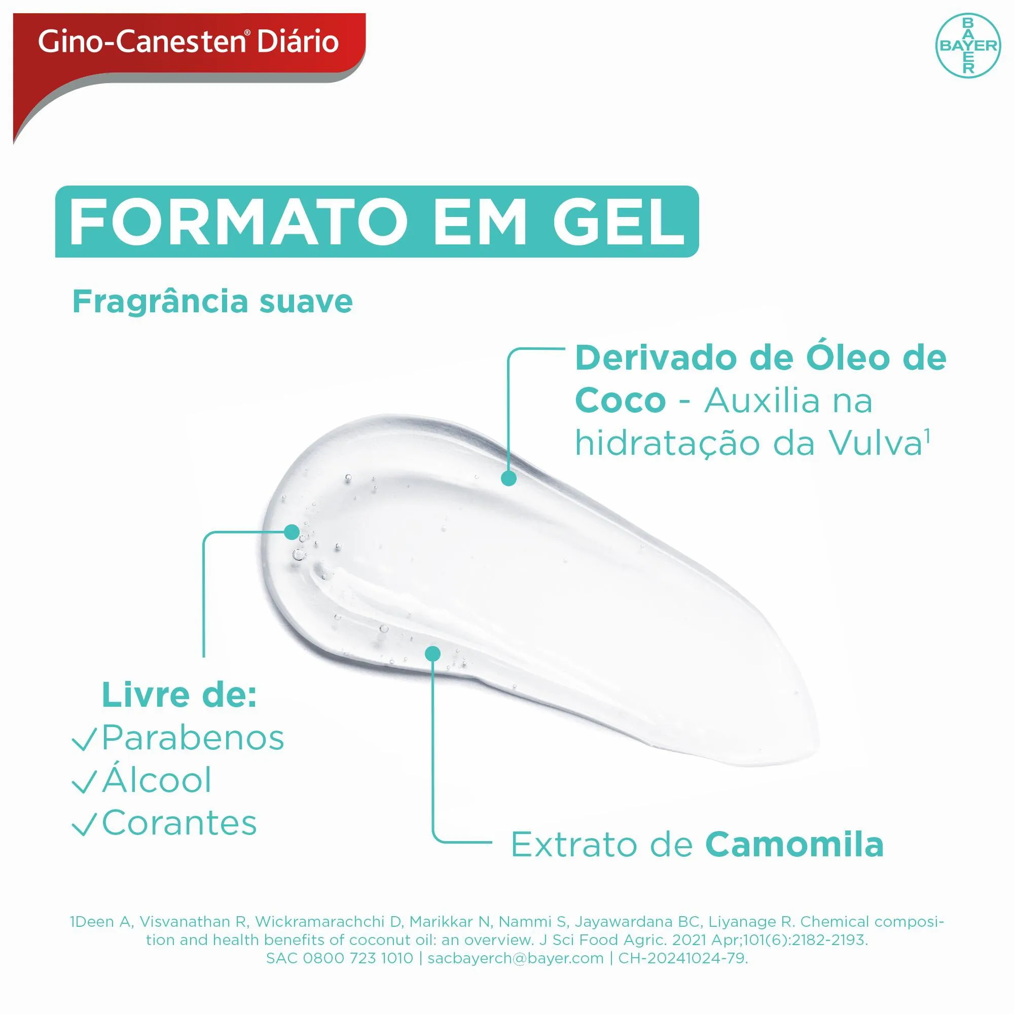 Sabonete Íntimo Gino Canesten Diário Triplo Cuidado Gel 200ml — foto 4