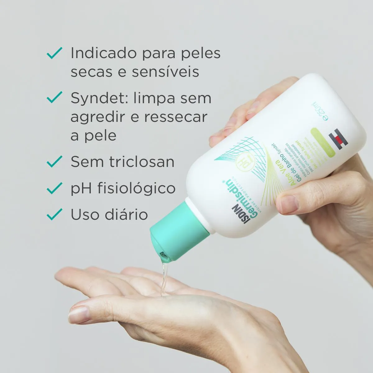 Sabonete Líquido Antisséptico Isdin Germisdin Aloevera Com 250ml — foto 2