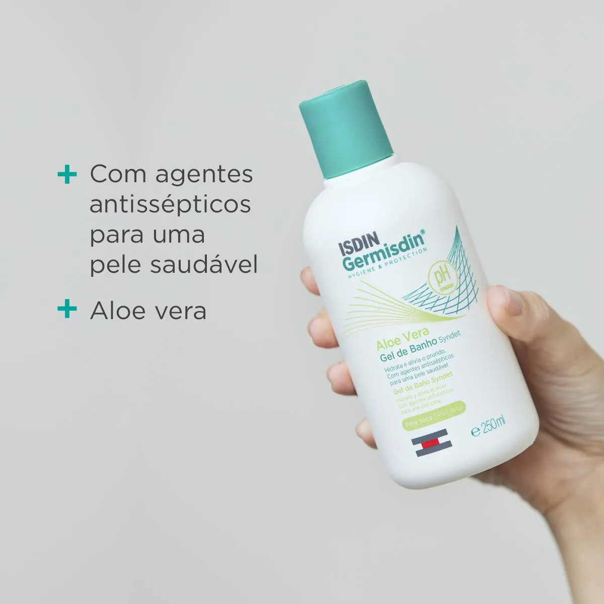 Sabonete Líquido Antisséptico Isdin Germisdin Aloevera Com 250ml — foto 3