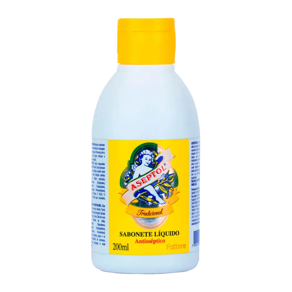 Sabonete Líquido Aseptol Antisséptico Tradicional 200ml