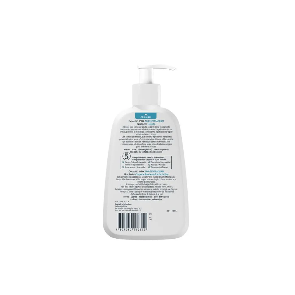 Sabonete Líquido Cetaphil Pro AD Restoraderm 236ml — foto 2