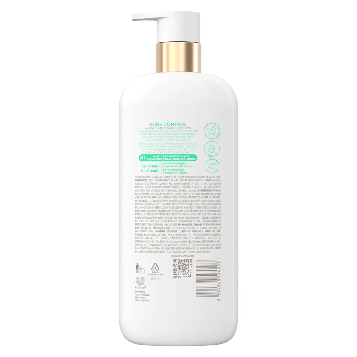 Sabonete Líquido Dove Acne Control 547ml — foto 3
