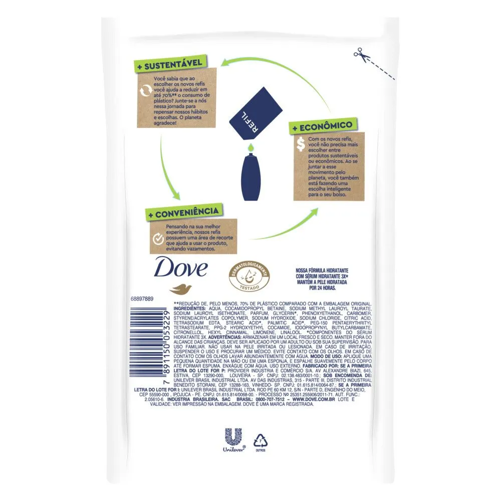 Sabonete Líquido Dove Nutrição Profunda Refil 200ml — foto 3