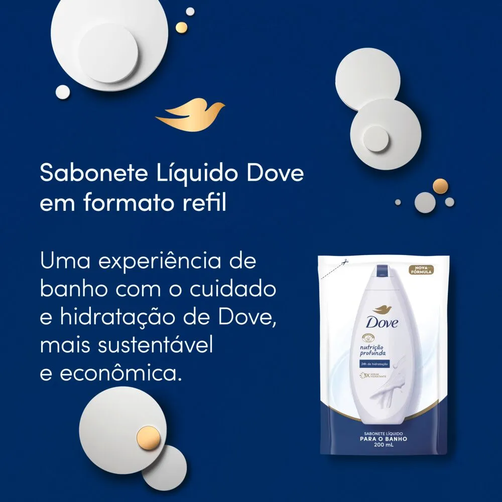 Sabonete Líquido Dove Nutrição Profunda Refil 200ml — foto 5