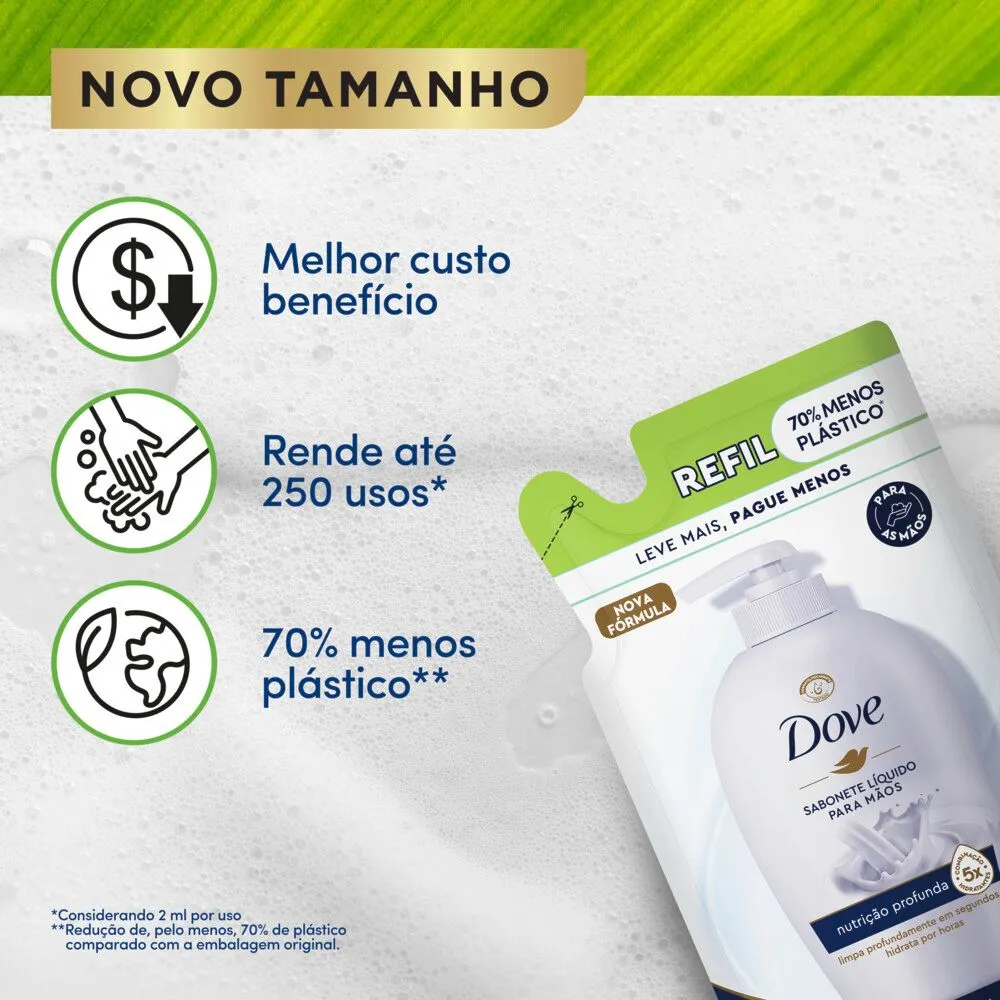 Sabonete Líquido Dove Nutrição Profunda Refil 500ml — foto 5