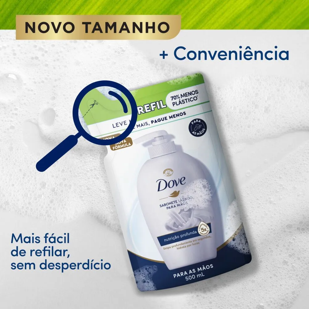 Sabonete Líquido Dove Nutrição Profunda Refil 500ml — foto 7