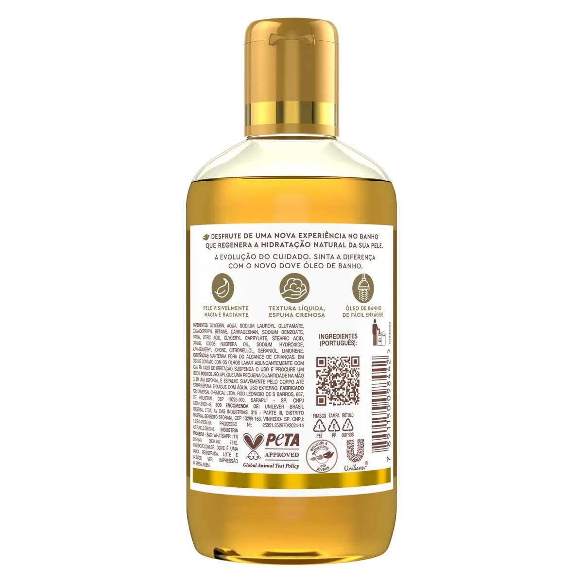 Sabonete Líquido Dove Óleo de Banho Glicerinado 240ml — foto 3