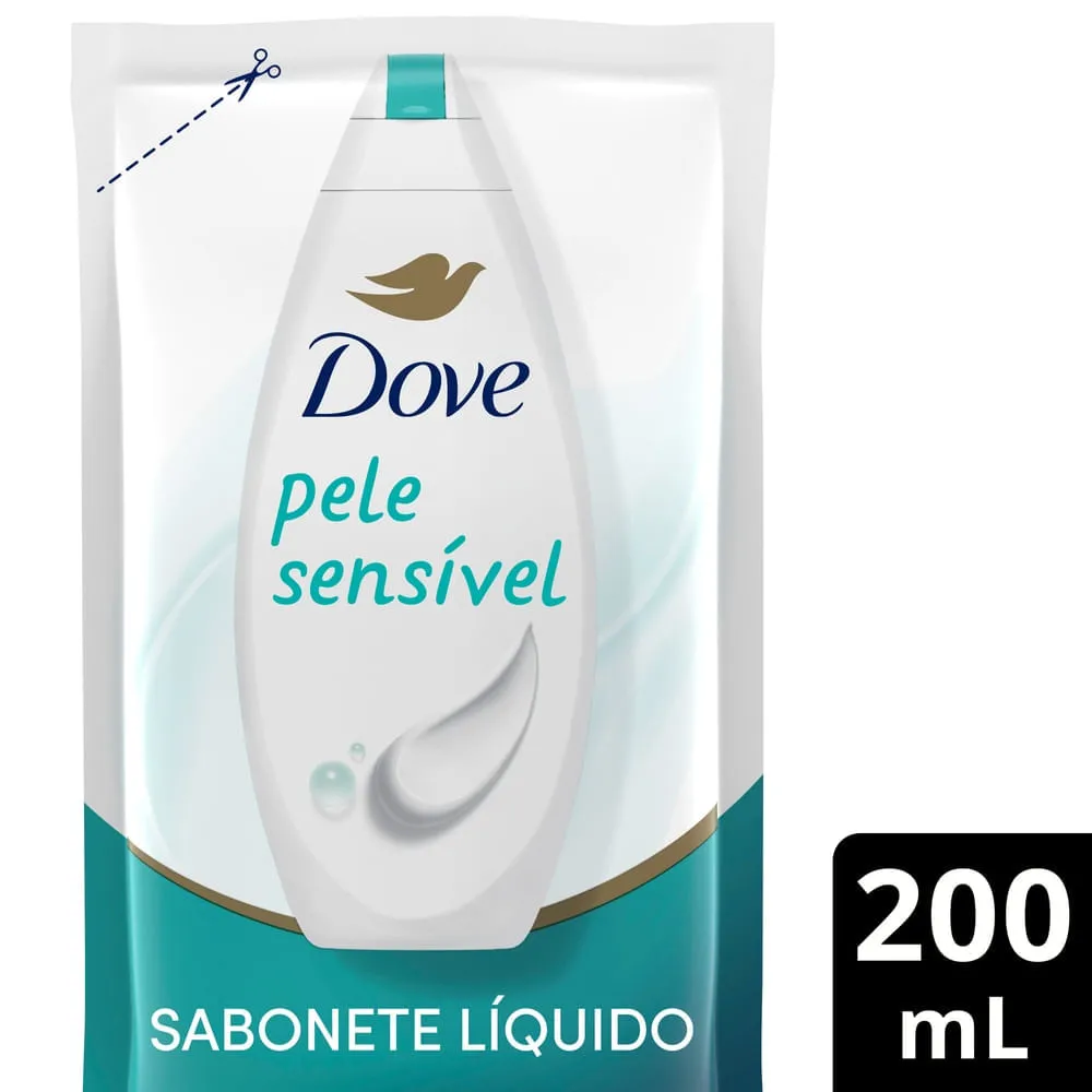 Sabonete Líquido Dove Pele Sensível Refil 200ml