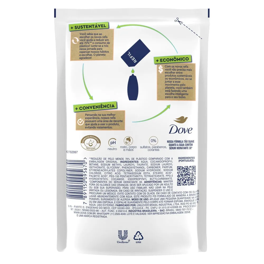Sabonete Líquido Dove Pele Sensível Refil 200ml — foto 4
