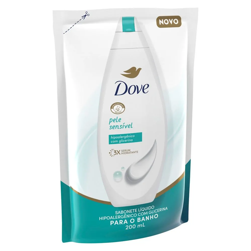 Sabonete Líquido Dove Pele Sensível Refil 200ml — foto 7