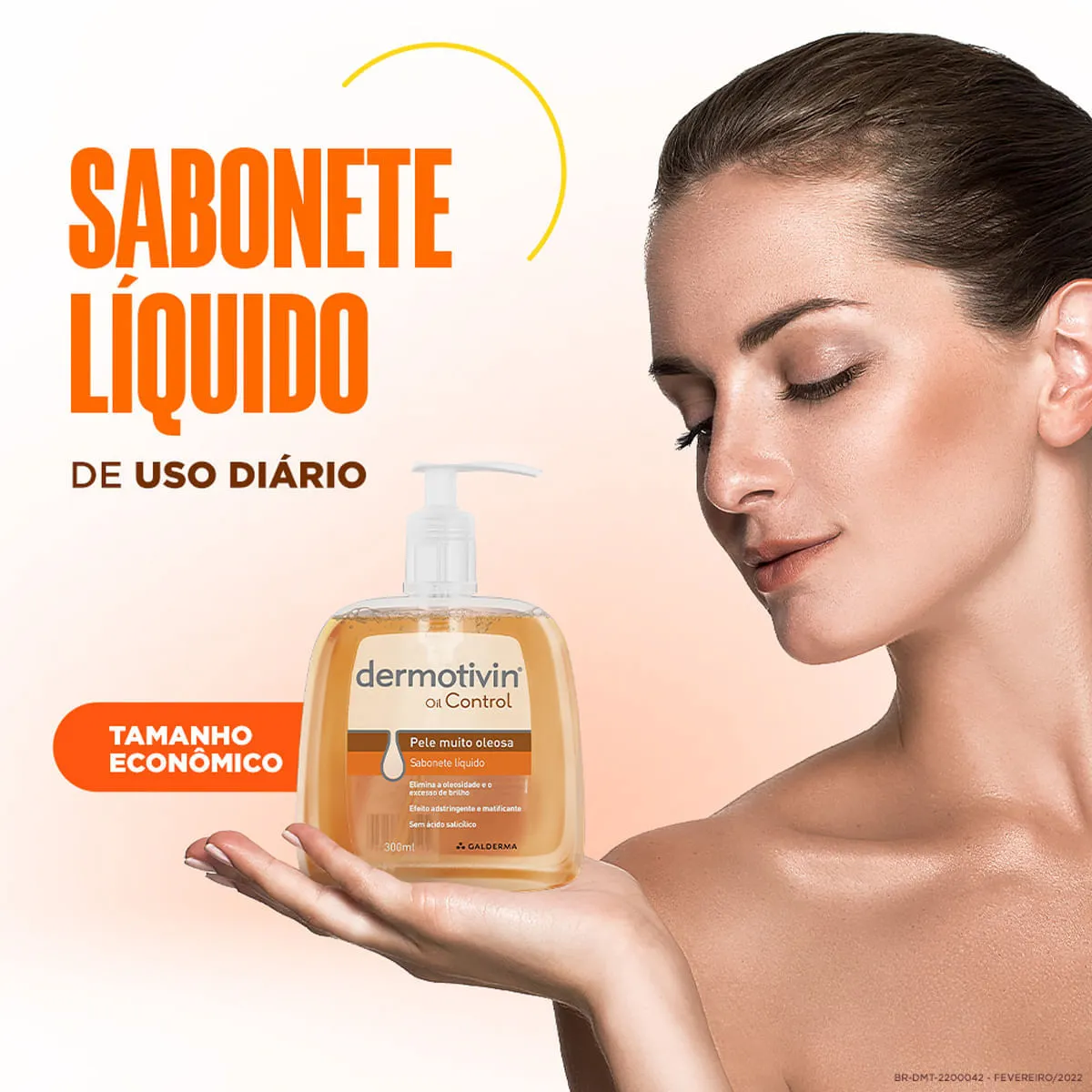 Sabonete Líquido Facial Dermotivin Oil Control 300ml — foto 5