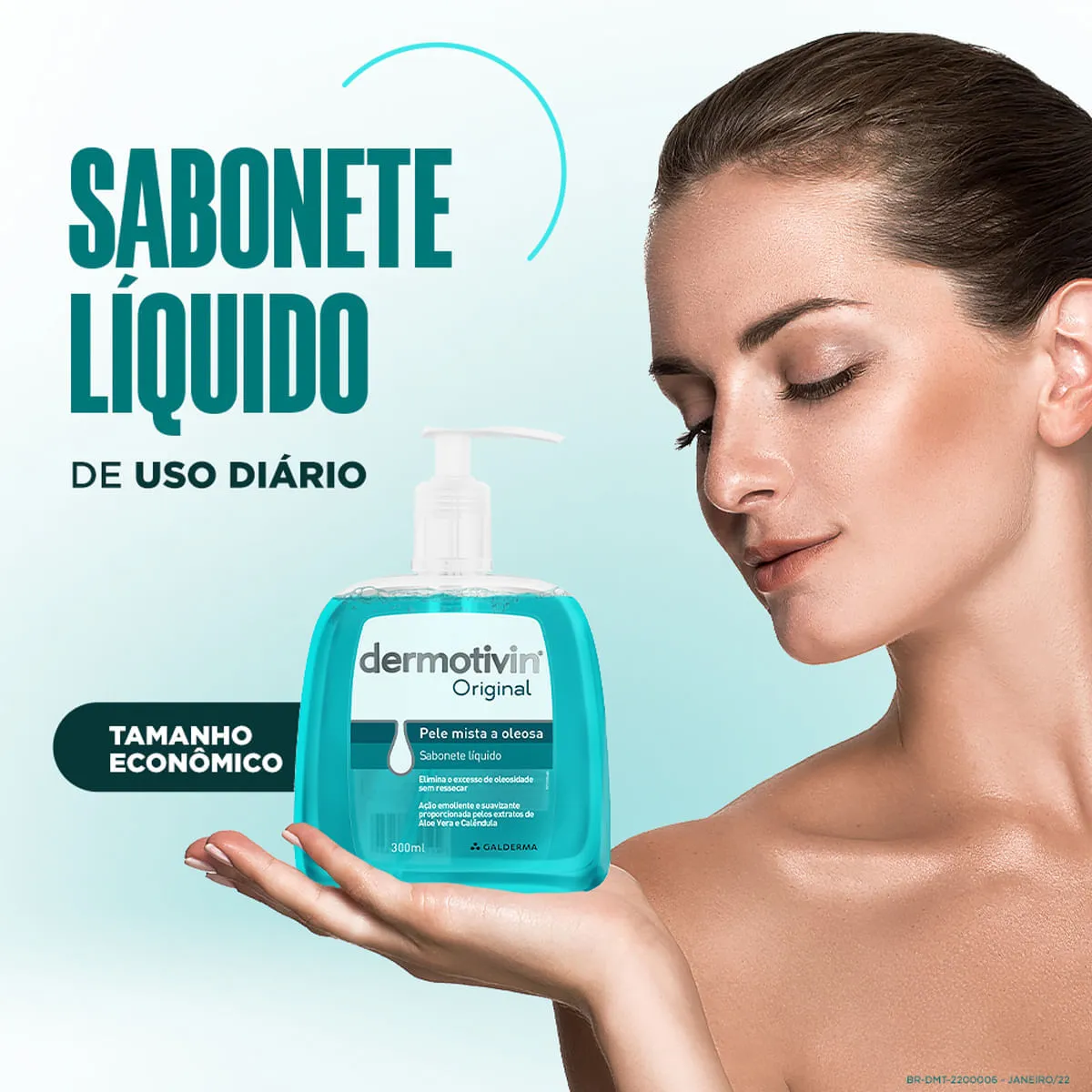 Sabonete Líquido Facial Dermotivin Original Peles Mistas a Oleosas 300ml — foto 5