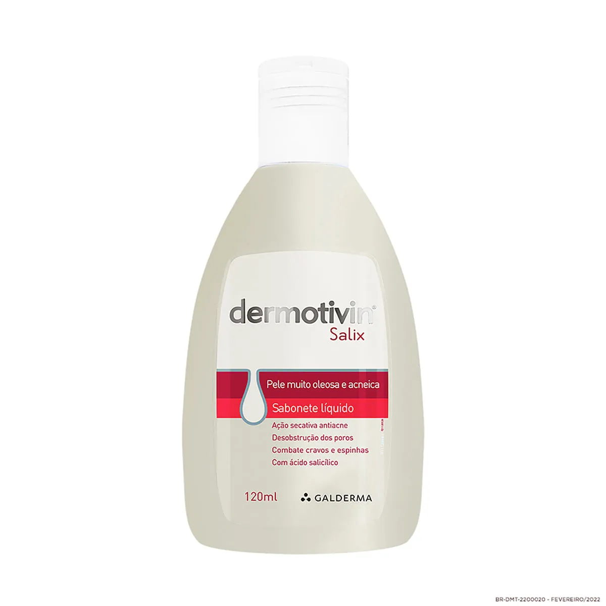 Sabonete Líquido Facial Dermotivin Salix Pele Muito Oleosa e Acneica 120ml