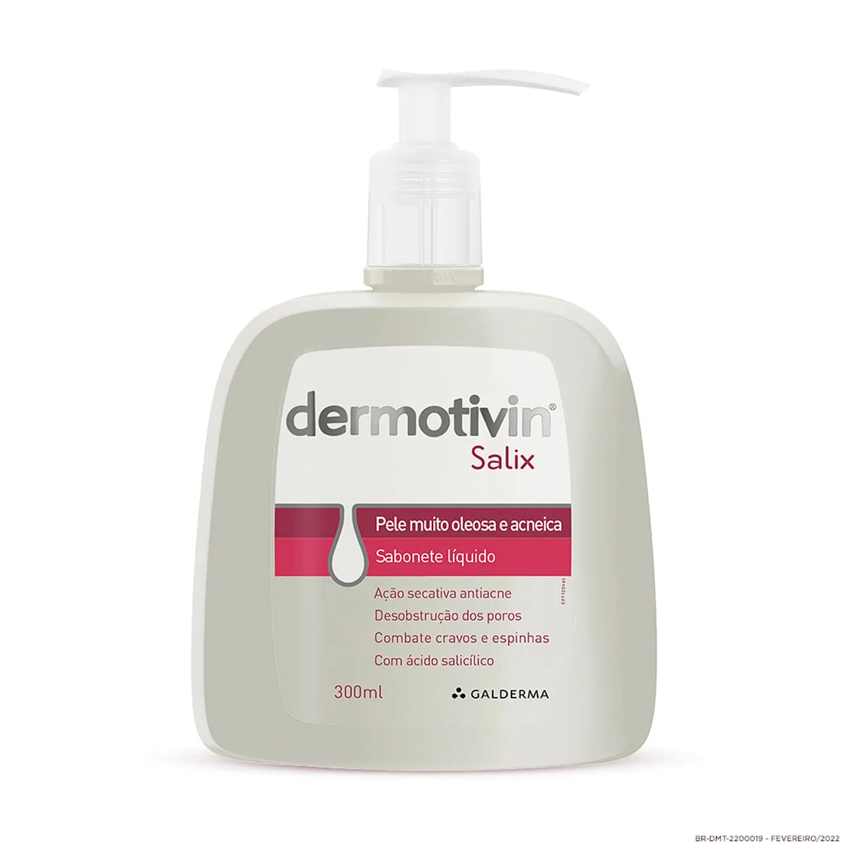 Sabonete Líquido Facial Dermotivin Salix Pele Muito Oleosa e Acneica 300ml