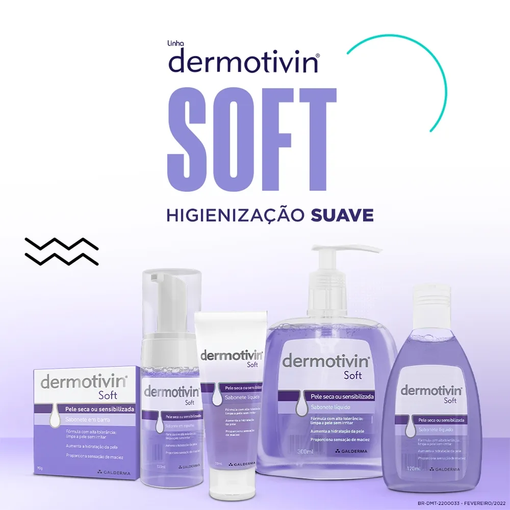 Sabonete Líquido Facial Dermotivin Soft Pele Seca ou Sensibilizada 120ml — foto 7