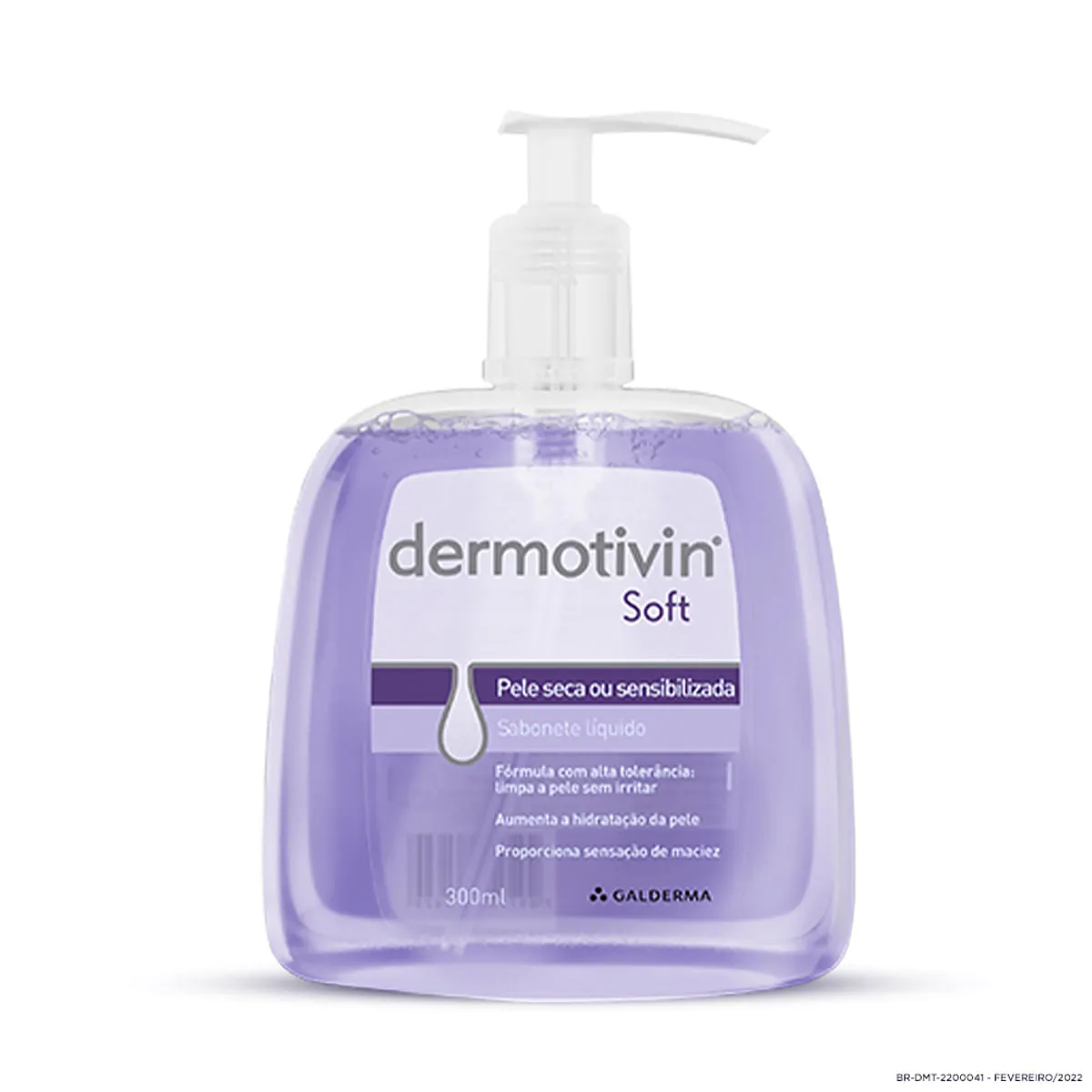 Sabonete Líquido Facial Dermotivin Soft Pele Seca ou Sensibilizada 300ml