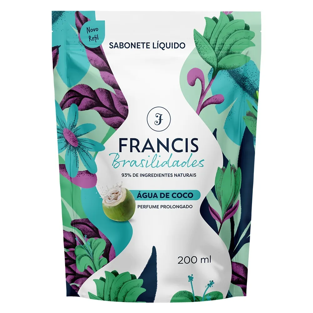 Sabonete Líquido Francis Brasilidades Água De Coco Refil 200ml