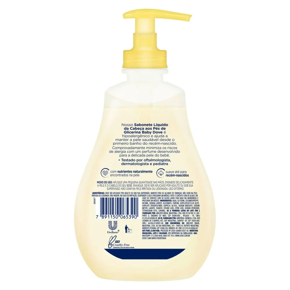Sabonete Líquido Infantil Baby Dove Hidratação Glicerinada 400ml — foto 3