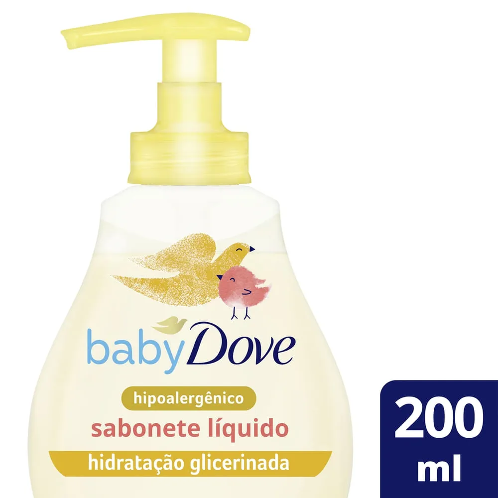 Sabonete Líquido Infantil Baby Dove Hidratação Glicerinada Recém-Nascido 200ml
