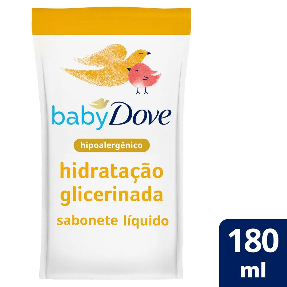 Sabonete Líquido Infantil Baby Dove Hidratação Glicerinada Refil 180ml