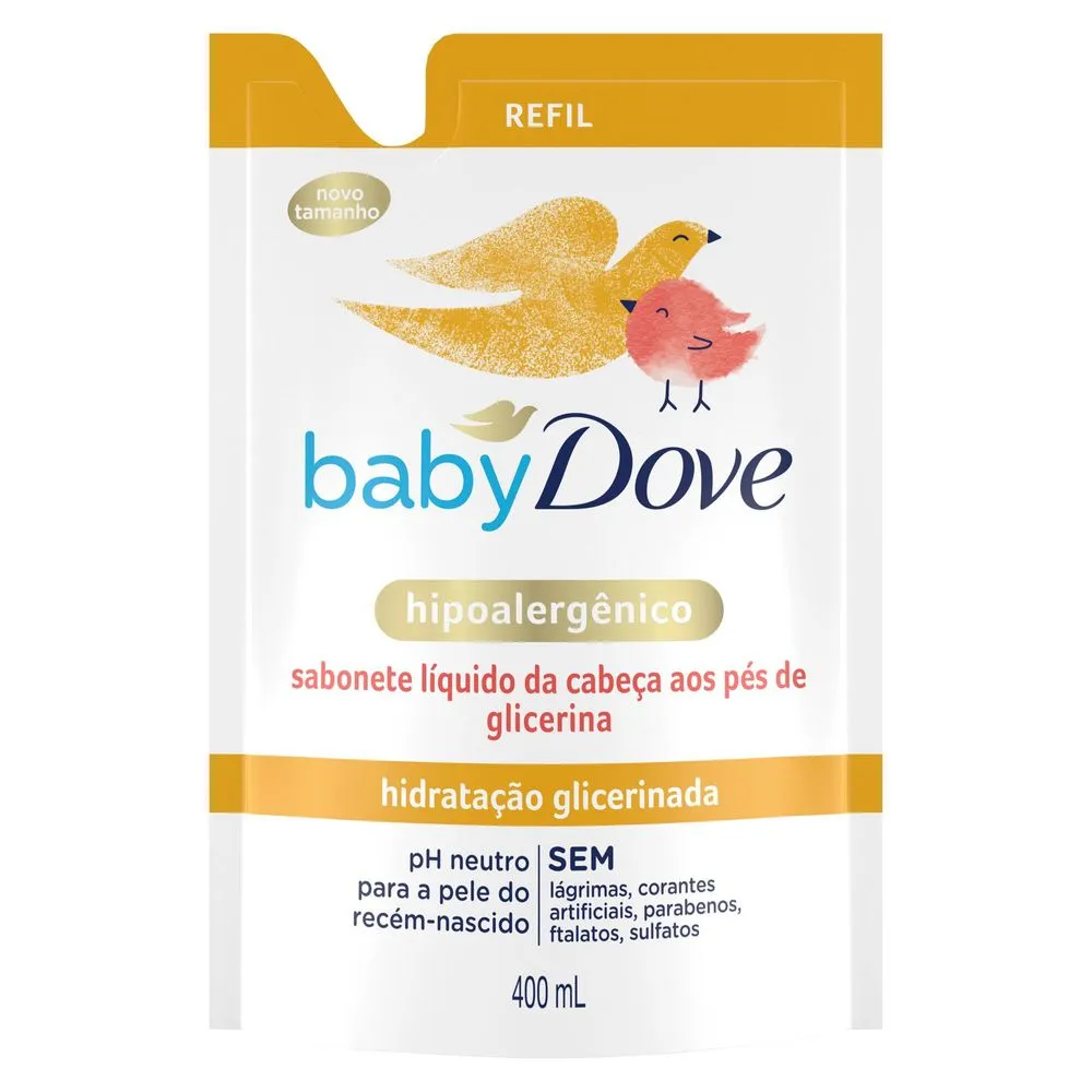 Sabonete Líquido Infantil Baby Dove Hidratação Glicerinada Refil 400ml — foto 2