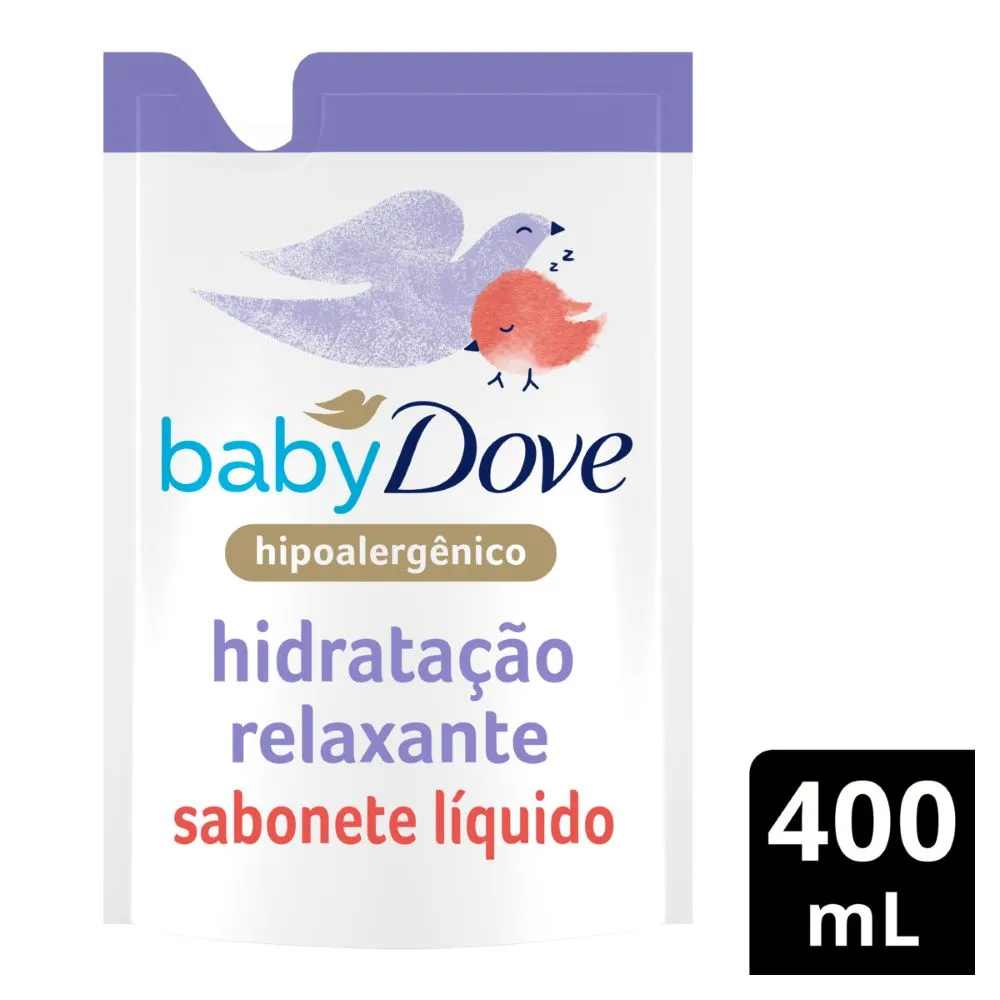 Sabonete Líquido Infantil Baby Dove Hidratação Glicerinada Relaxante Refil 400ml