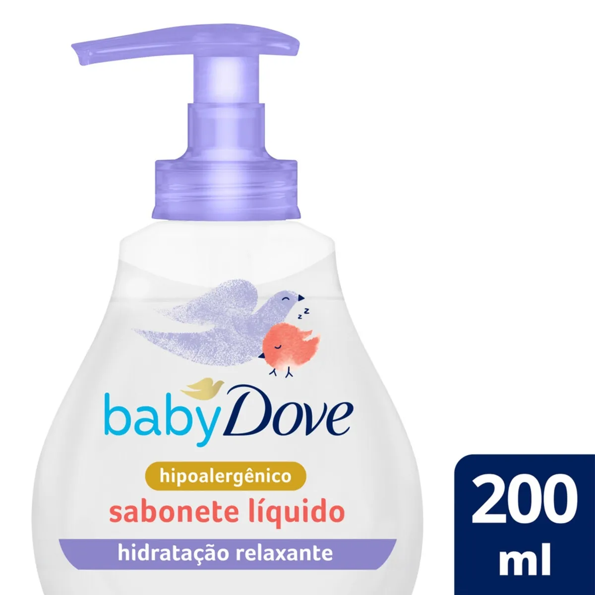 Sabonete Líquido Infantil Baby Dove Hidratação Relaxante Hora de Dormir Recém-Nascido 200ml