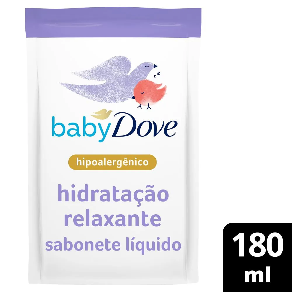Sabonete Líquido Infantil Baby Dove Hidratação Relaxante Hora de Dormir Refil 180ml