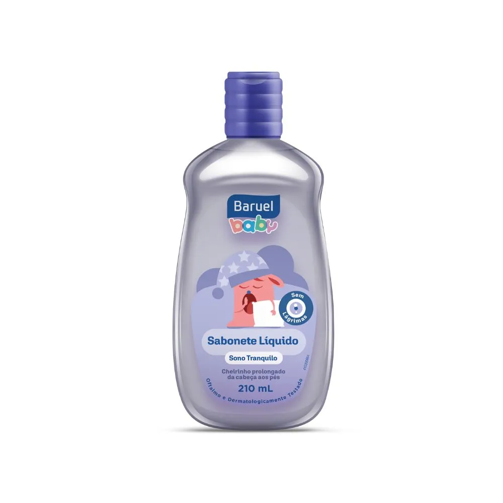 Sabonete Líquido Infantil Baruel Baby Sono Tranquilo Sem Lágrimas 210ml