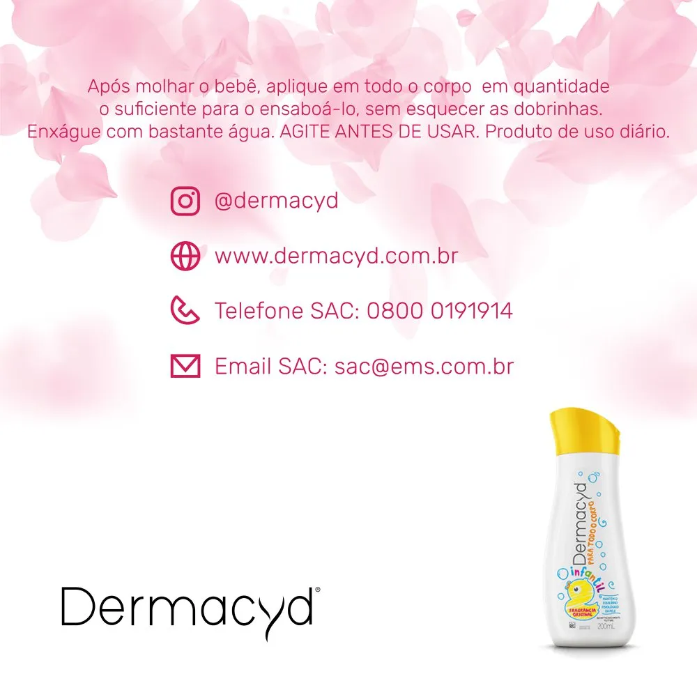 Sabonete Líquido Infantil Dermacyd 200ml — foto 3