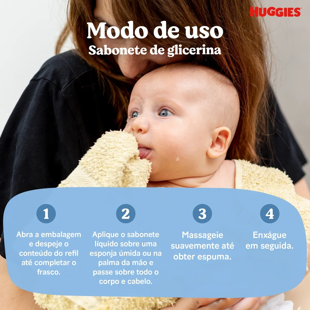 Sabonete Líquido Infantil Huggies Baby Glicerina Extra Suave Refil 400ml — foto 6