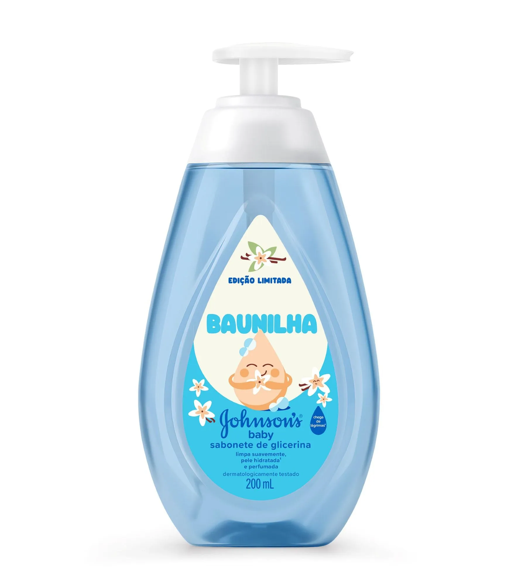 Sabonete Líquido Infantil Johnsons Baby Glicerina Baunilha 200ml