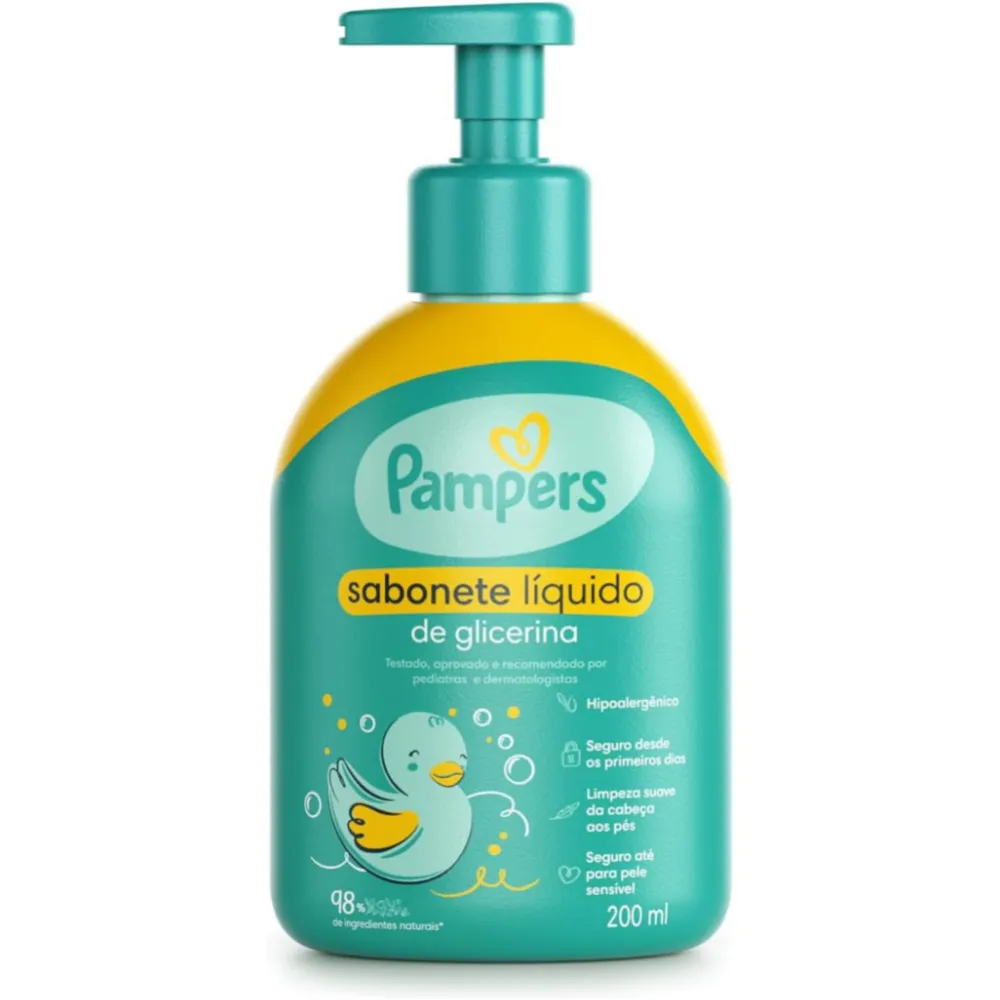 Sabonete Líquido Infantil Pampers Glicerina 200ml