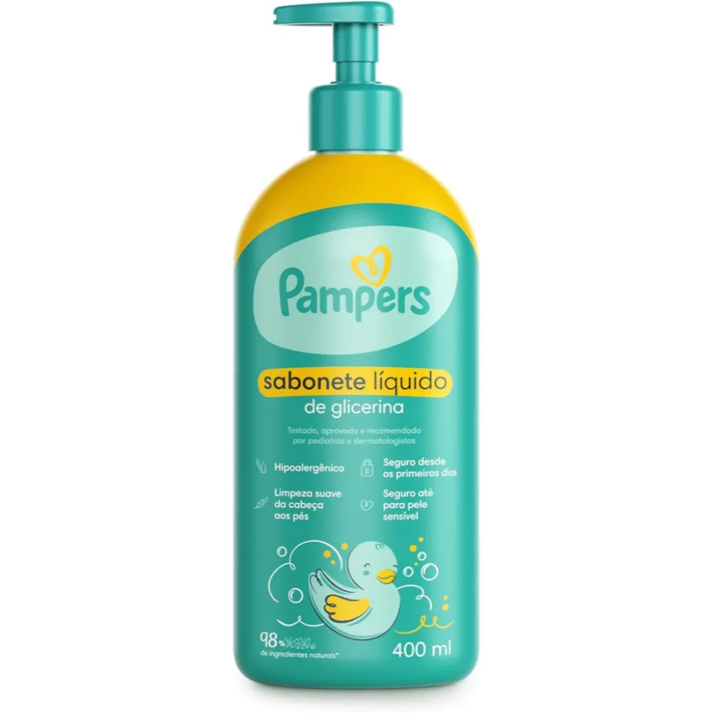 Sabonete Líquido Infantil Pampers Glicerina 400ml