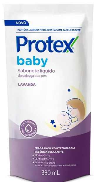 Sabonete Líquido Infantil Protex Baby Lavanda Refil 380ml