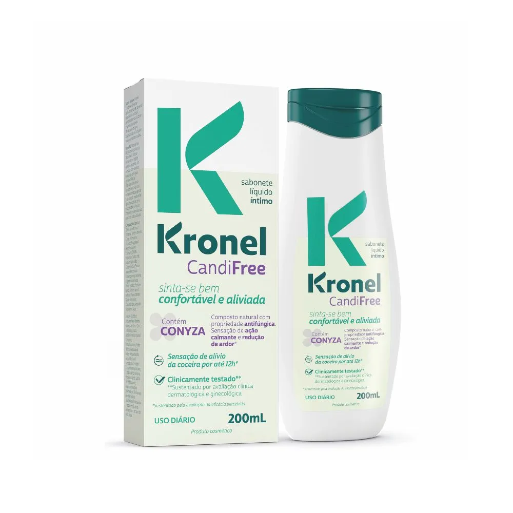 Sabonete Líquido Íntimo Kronel Candifree Para Mulheres 205ml