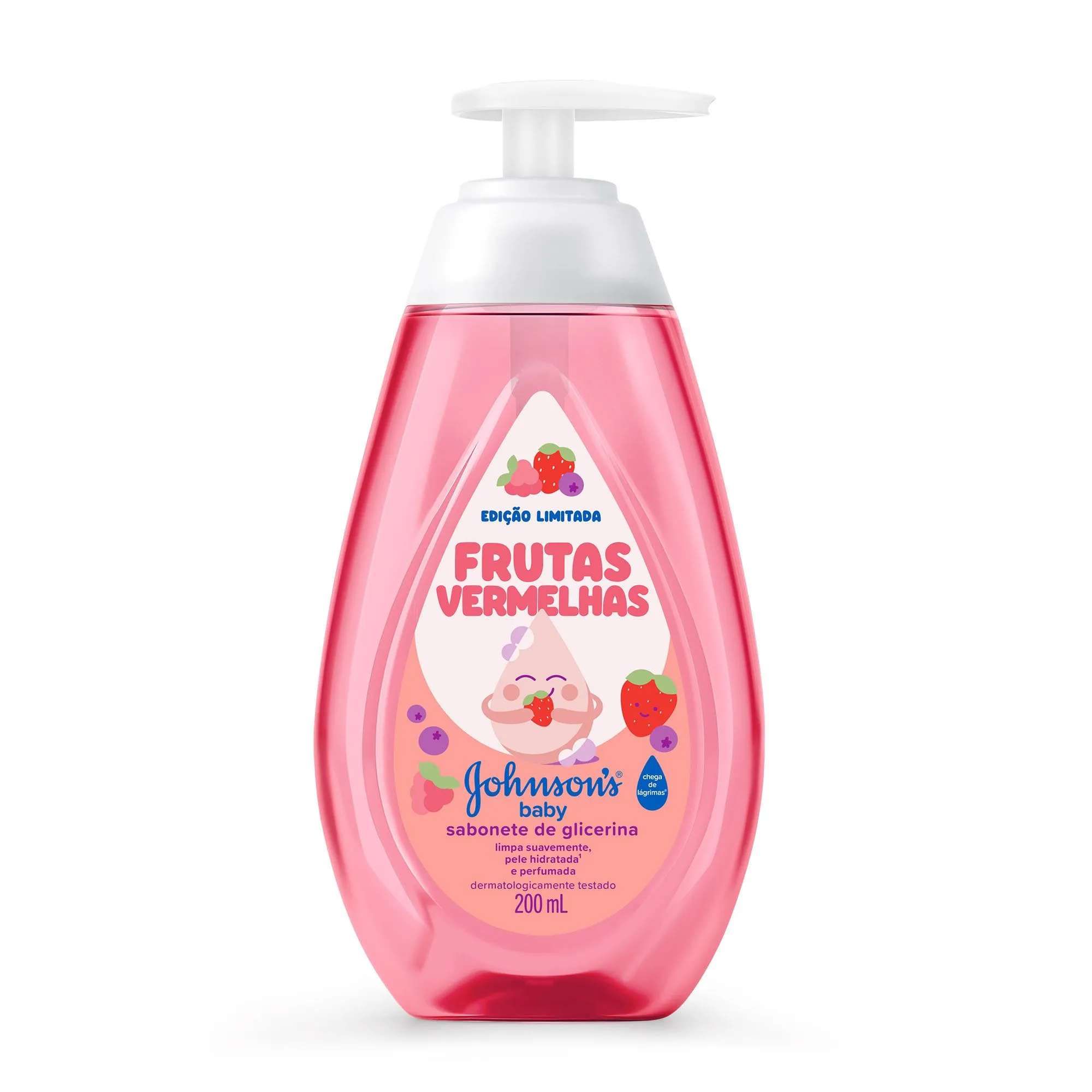 Sabonete Líquido Johnsons Baby De Glicerina Frutas Vermelhas 200ml