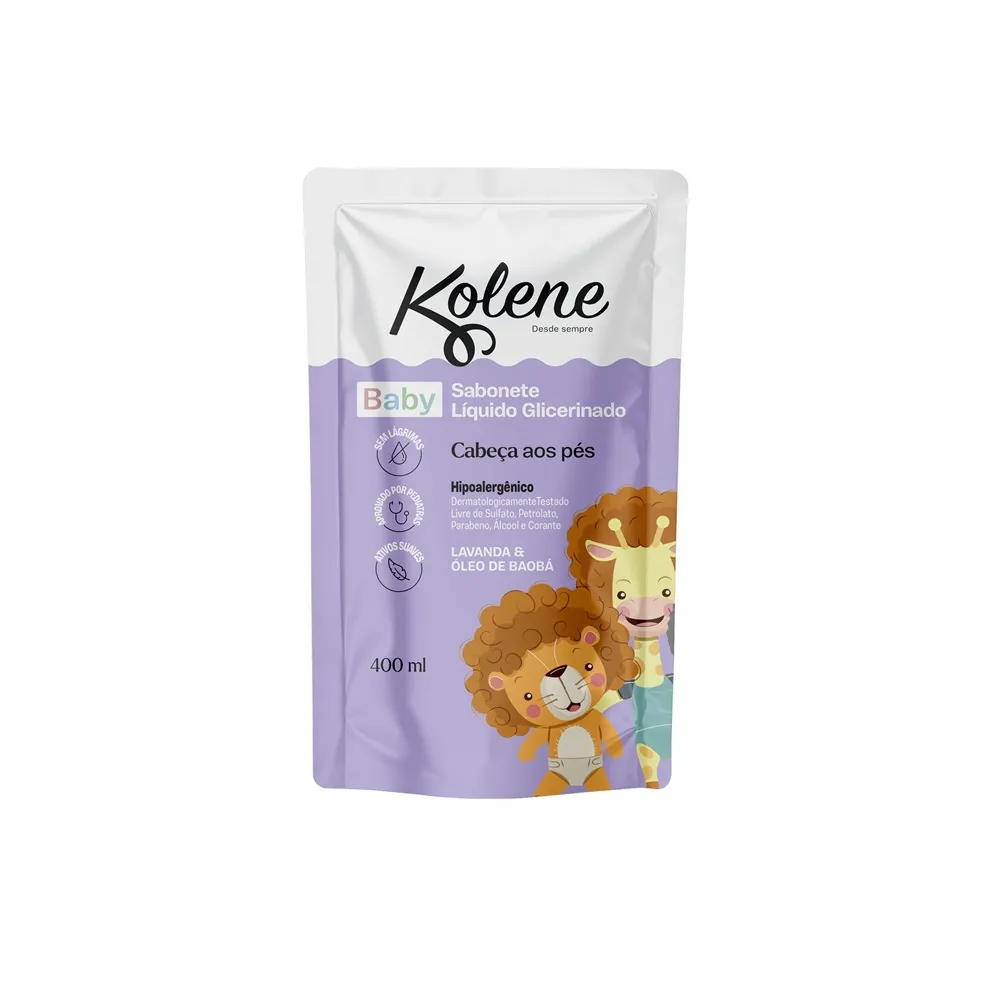 Sabonete Líquido Kolene Baby Cabeça Aos Pés Refil 400ml