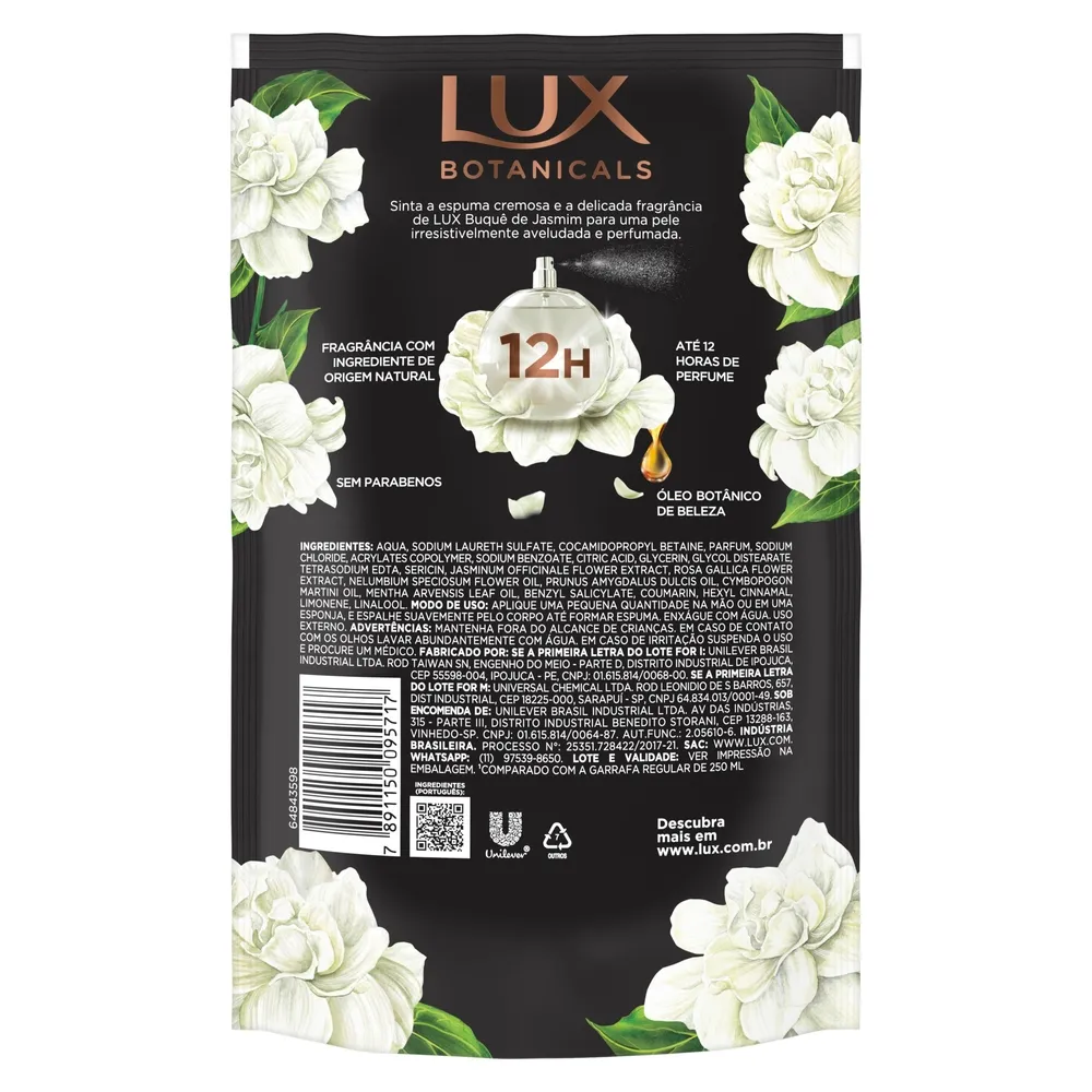 Sabonete Líquido Lux Botanicals Buquê de Jasmim Refil 900ml — foto 3