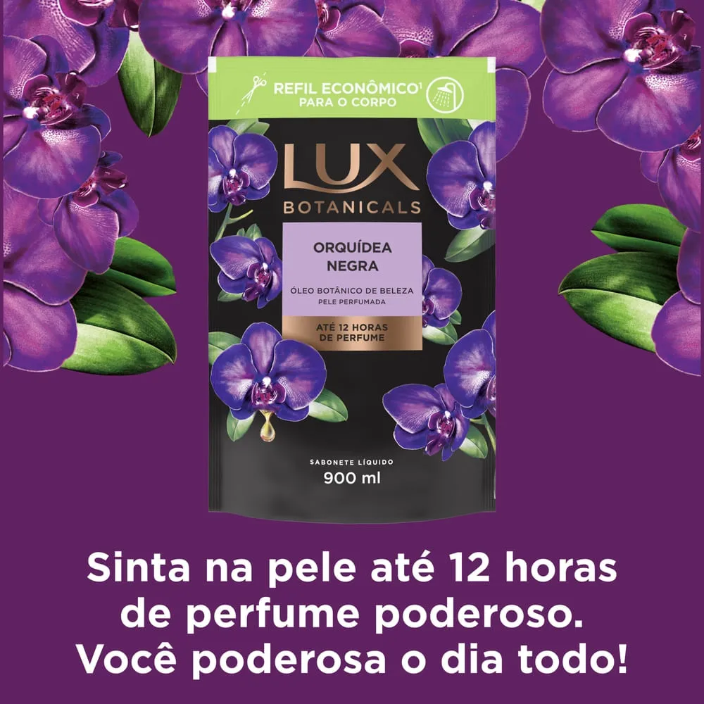 Sabonete Líquido Lux Botanicals Orquídea Negra Refil 900ml — foto 5