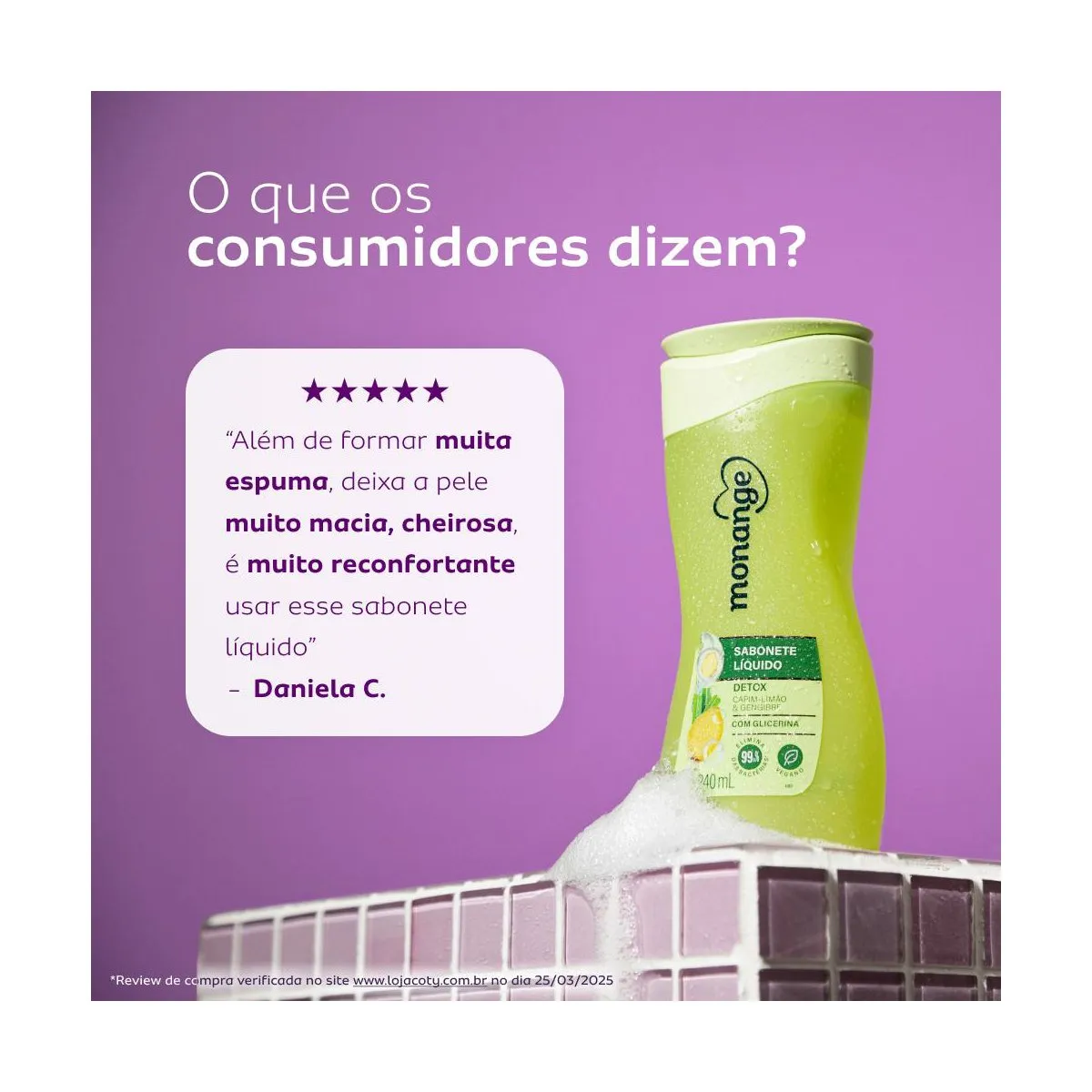 Sabonete Líquido Monange Detox Capim-Limão e Gengibre 240ml — foto 6