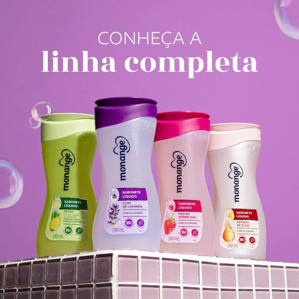 Sabonete Líquido Monange Extrato de Oliva 240ml — foto 7