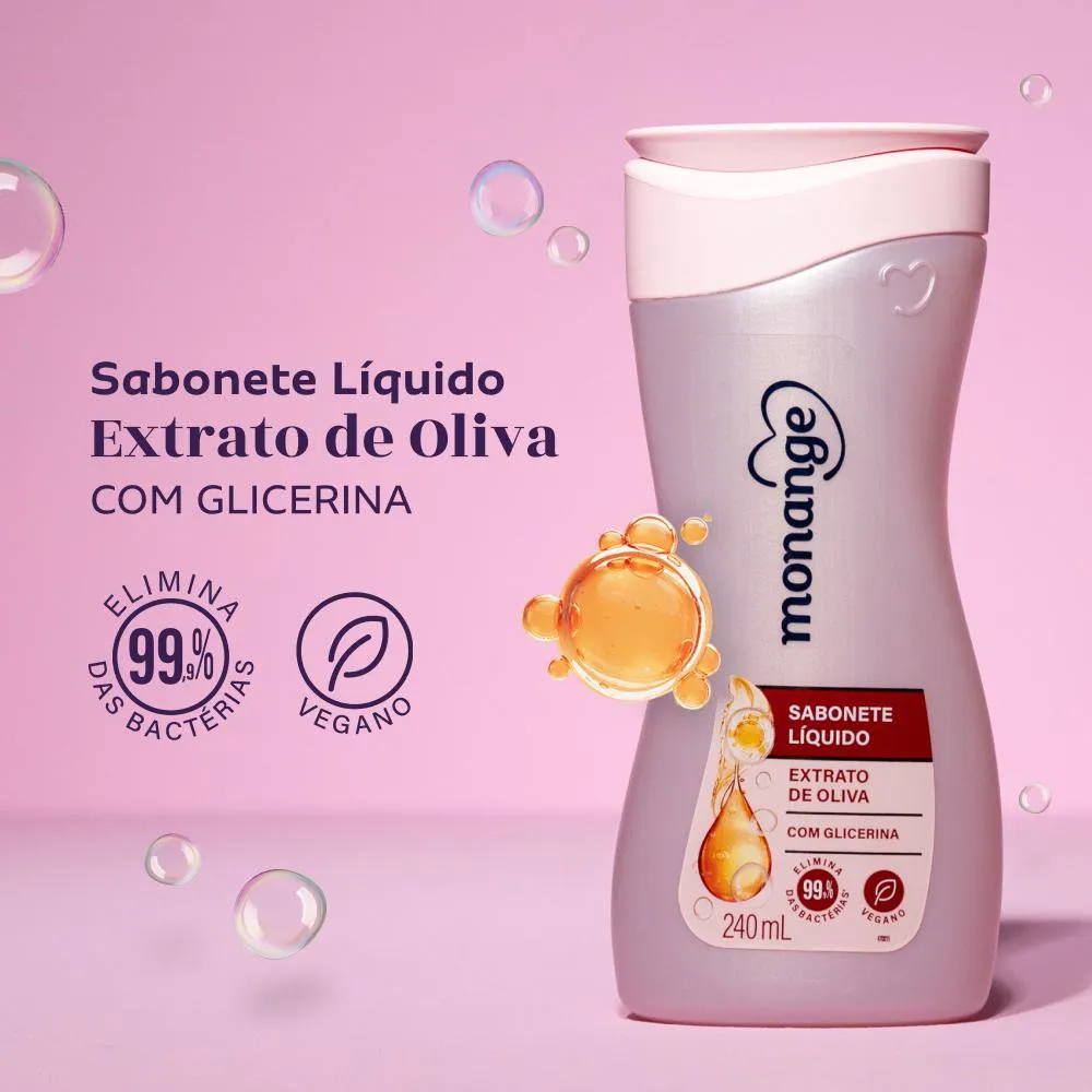 Sabonete Líquido Monange Extrato de Oliva 240ml — foto 2