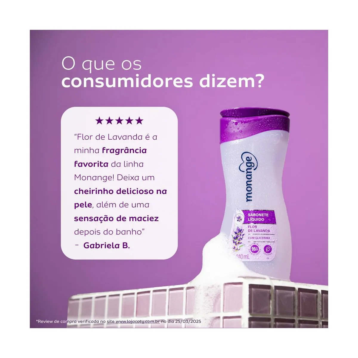 Sabonete Líquido Monange Flor de Lavanda 240ml — foto 6