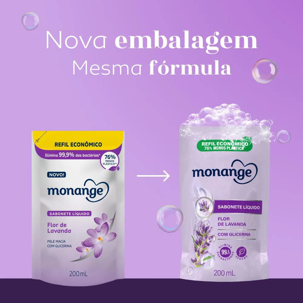 Sabonete Líquido Monange Flor de Lavanda Refil 200ml — foto 7