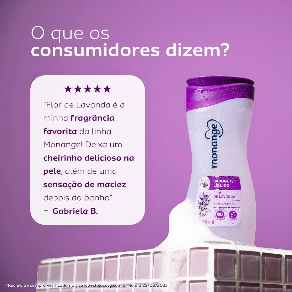 Sabonete Líquido Monange Flor de Lavanda Refil 200ml — foto 6
